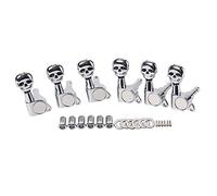 ALFAAL Conjunto De Clavijas De Sintonizador De Sintonizador De Cuerdas De Guitarra Cromada Llaves De Cabeza De La Máquina 6r Fit para La Guitarra