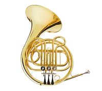 ALFAAL Cuerno De Oro Lacado De Tres Teclas De Una Sola En Tono F Adecuado para Banda De Música Profesión Cuerno Francés