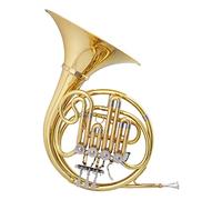 ALFAAL Cuerno Francés Dividido En Una Sola De Cuatro Botones En Si Bemol Dorado Adecuado para Bandas De Instrumentos De Viento Profesión Cuerno Francés