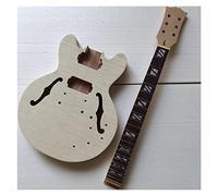 ALFAAL Cuerpo de Guitarra Bricolaje 1 Set El Kit De Guitarra Eléctrica De Cuello De Guitarra Y Cuerpo Sin Terminar DIY Guitarra