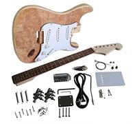 ALFAAL Cuerpo de Guitarra Guitarra Eléctrica Haciendo Accesorios De Material De Chapa De Chapa De Guitarra Eléctrica Eucalyptus Cuerpo Duro Arce Cuello DIY Guitarra