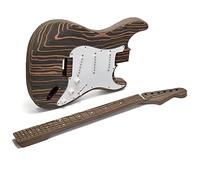 ALFAAL Cuerpo de Guitarra Instrumentos 6 Cuerdas Cuerpo Sólido De Zebrawood para S T Kit De Constructor De Guitarra Eléctrica De Estilo DIY Guitarra