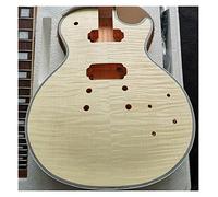 ALFAAL Cuerpo de Guitarra Maple De La Llama De Guita Eléctrica Veneer + Mahogany Okoumany Cuello del Cuerpo Fingerboard DIY Guitarra (Color : 15)