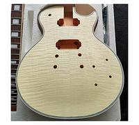 ALFAAL Cuerpo de Guitarra Maple De La Llama De Guita Eléctrica Veneer + Mahogany Okoumany Cuello del Cuerpo Fingerboard DIY Guitarra (Color : 24)