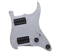 ALFAAL Eléctrica Golpeador Humbucker Golpeador HH para Guitarra Eléctrica Y Conjunto De Placa Raspadora Precableada Cargada con Dos Humbucker Negros(O)