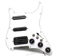 ALFAAL Eléctrica Golpeador Humbucker Placa De Raspado Precableada Cargada División De Bobina 2 Mini Humbucker Pastilla Golpeador De 4 Bobinas con Pastilla De Interruptor De Corte Único(B)