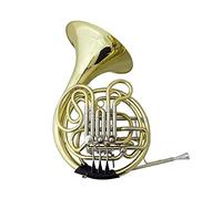 ALFAAL F/BB Cuerno Francés con Estuche Boquilla Fija Bell Cuernos Franceses Instrumentos Musicales Amarillo Brass Cuerno Profesión Cuerno Francés
