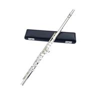 ALFAAL Flauta De Agujero Cerrado Flauta con Llave C Cerrada De 16 Agujeros Mecanismo E Flauta Plateada De Cuproníquel Instrumentos Musicales Transversales