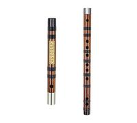 ALFAAL Flauta De Bambú, Instrumento De Viento De Madera Tradicional, Llave CDEFG, Flauta Transversal China Dizi Con Estuche Flautas de bambú para principiantes (Color : C Key)