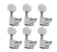 ALFAAL Forma Ovalada Cromada Izquierda Y Derecha Guitarra De Guitarra Tuning Pegs Tweys Sintonizadores Cabeza De Máquina Para Guitarra Eléctrica (Color : 6R)
