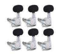 ALFAAL Forma Ovalada Madera Mano Izquierda Y Derecha Sintonización De Guitarra Tirador De Clavija TUNER Cabezal Para La Guitarra Eléctrica Acústica Chrome (Color : 6L)