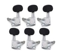 ALFAAL Forma Ovalada Madera Mano Izquierda Y Derecha Sintonización De Guitarra Tirador De Clavija TUNER Cabezal Para La Guitarra Eléctrica Acústica Chrome (Color : 3R3L)