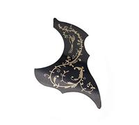 ALFAAL Golpeador De Guitarra Acústica Profesional De 40 "y 41" para Zurdos Y Diestros, Placa Antiarañazos, 4 Colores Golpeadores de Guitarra acústica (Color : 1R BK Gold)