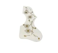ALFAAL Golpeador De Guitarra para Principiantes Golpeador De Guitarra Acústica para Zurdos Y Diestros con Placa Protectora con Patrón De Flores Doradas(F)