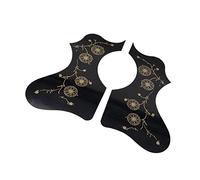 ALFAAL Golpeador De Protección para Guitarra Acústica Izquierda Y Derecha, Placa Antiarañazos Golpeadores de Guitarra acústica (Color : 1L1R BK)
