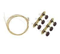 ALFAAL Guitarra Clásica Tuning Pegs Máquina Cabezas Sintonizador Marrón Con Cadenas De Guitarra Conjunto