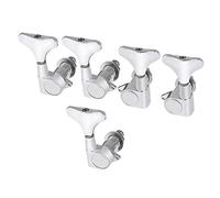 ALFAAL Guitarra De Cromo Sintonizadores Sellados Tuning Pegs Machine Heads 3R2L Para 4 Cuerdas De Bajo