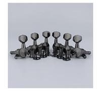 ALFAAL Guitarra Máquina De Bloqueo De Guitarra Máquina De Guitarra Cerradura De Cabeza Negro Nickel Tuning Pegs (Color : 3R3L)