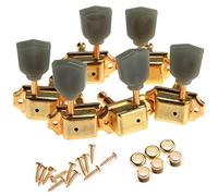 ALFAAL Guitarra Sintonizadores Sellados Tuning Pegs Máquina Cabezas 3 Mano Derecha 3 Mano Izquierda Cadena Bajo Guitarra, Dorado