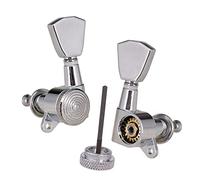ALFAAL Guitarra Sking Tuning Pegs Keys Sintonizadores Cabeza De La Máquina 3R3L Plata