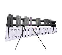 ALFAAL Instrumento De Golpeo Xilófono Xilófono Plegable Glockenspiel De 30 Notas Marco De Madera Barras De Aluminio De 5mm De Espesor con Bolsa De Transporte(A)