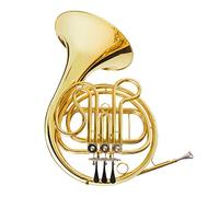 ALFAAL Instrumento De Trompeta Dorada Lacada De Una Sola De Tres Teclas En Tecla F Adecuado para Banda De Música Profesión Cuerno Francés