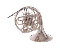 ALFAAL Instrumento Musical Niquelado B/F De Cuatro Teclas De Cuerno Francés Dividido con Estuche para Boquilla Profesión Cuerno Francés