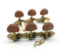 ALFAAL Izquierda Derecha Derecha Guitarra Cadena Sintonización De Clavijas Máquina Cabezas Afinadoras 3L3R Accesorios De Guitarra Profesional (Color : RedBrown Gold)