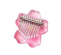 ALFAAL Kalimba 17 Teclas Mini Teclado Musical Kalimba De 10 Teclas Acrílico Transparente Instrumento Kalimba con Flores Piano Kalimbas(C)