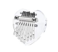 ALFAAL Kalimba 17 Teclas Piano De Pulgar Acrílico De 8 Teclas Kalimba Transparente Mini Teclado De Dedo Instrumento Musical para Adultos Y Principiantes(A)