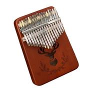 ALFAAL Kalimba Profesional Cromático 17 Tonos Pulgar Piano Kalimba Principiante Dedo Piano portátil Color Retro