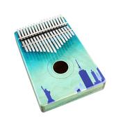 ALFAAL Kalimba Profesional Kalimba de 17 Tonos de Abedul Tipo Caja para Principiantes Mini Instrumento de Cinco Dedos Piano de Pulgar Pintado en 3D
