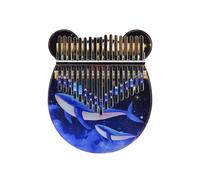 ALFAAL Kalimba Profesional Piano de Dedo Kalimba Colorido acrílico para Principiantes con espíritu de Ballena Azul Pintado de 17 Tonos