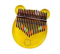 ALFAAL Kalimba Profesional Piano de Pulgar Amarillo Vibrante Kalimba 17 Tonos Principiante acrílico Colorido Piano de Dedo Kalimba