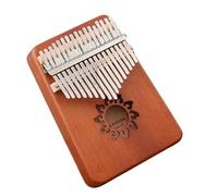 ALFAAL Kalimba Profesional Piano de Pulgar de 17 Tonos Escala cromática de Color Retro Kalimba Kalimba Piano de Dedo para Principiantes portátil