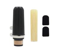 ALFAAL Kit De Boquilla para Clarinete con Ligadura, Tapas De Plástico, Cojines De Caña, Abrazadera
