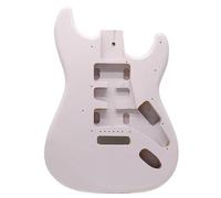 ALFAAL Kit De Guitarra Eléctrica DIY Kit De Reemplazo De Cuerpo De Guitarra Eléctrica De Madera Profesional para Bricolaje(M4 White)
