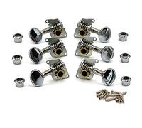 ALFAAL Mando De Cuerdas De Guitarra Eléctrica Abierta Plata Retro Metal Cuasi Knob Shaft String Winder