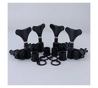 ALFAAL Máquina De Guitarra Baja Cabezas De Cromo Engranaje Abierto Negro (Color : 2R2L)