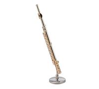 ALFAAL Mini Modelo de Instrumento Musical Adornos De Instrumentos Musicales En Miniatura De Latón Chapado En Oro Pequeños Adornos para Trompeta Trombón Arpa Flauta(C)