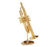 ALFAAL Mini Modelo de Instrumento Musical Adornos De Modelo De Trombón Trompeta Corneta En Miniatura Decoración De Exhibición De Instrumentos Musicales(C)