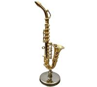 ALFAAL Mini Modelo de Instrumento Musical Adornos De Saxofón para Coche Minimodelos De Madera Adornos para Amantes De La Música