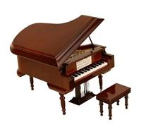 ALFAAL Mini Modelo de Instrumento Musical Colección De Instrumentos Musicales De Madera Adornos Decorativos Mini Piano Modelo En Miniatura Decoración Regalos Adornos(Coffee,C)