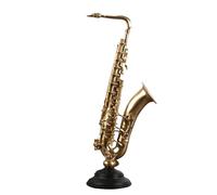 ALFAAL Mini Modelo de Instrumento Musical Instrumento Dorado VIOLÍN Saxofón Obra De Arte Musical Figuras Decorativas Accesorios De Decoración del Hogar Adornos(A)