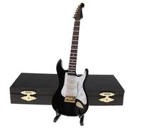 ALFAAL Mini Modelo de Instrumento Musical Modelo Musical Instrumento Musical Adornos Mini Guitarra Eléctrica De Madera Adornos Regalos Musicales(D24 cm)