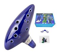 ALFAAL Ocarina 12 Hoyos Alto C Key Ocarina Ocarina con Libro De Canciones con Soporte De Exhibición Bolsa Protectora Ocarina para Principiantes (Color : Standard)