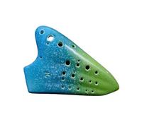 ALFAAL Ocarina para Adultos Flauta Ocarina Profesional Triple Alto C Key AC Retro De Cerámica Ahumada Instrumentos Musicales De Porcelana(C)
