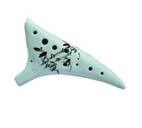 ALFAAL Ocarina para Adultos Ocarina China De 12 Agujeros con Clave C/AC para Principiantes Instrumento Musical Profesional para Practicar(Bamboo)