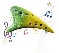 ALFAAL Ocarina para Adultos Ocarina De Cerámica De 12 Agujeros Alto C Ocarina De 12 Agujeros Alto C Ocarina Instrumento(Green)