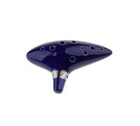 ALFAAL Ocarina para Adultos Ocarina De Cerámica Esmaltada De 12 Agujeros con Soporte Hecho A Mano Ocarina De Cerámica